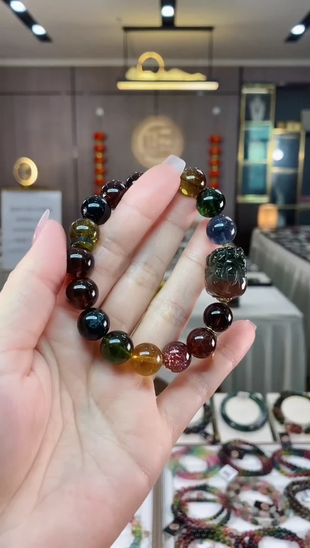 【闪购商品】碧玺单圈手串11mm+未镶嵌（多样性发一条）hon