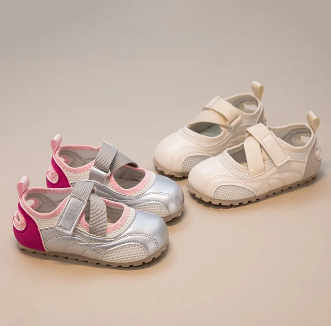 女童包头镂空舒适简约儿童透气男 童中大童板鞋