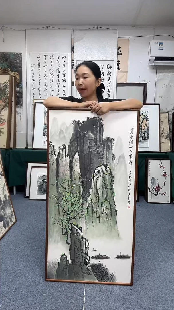 国画62*122实木画框京东包邮