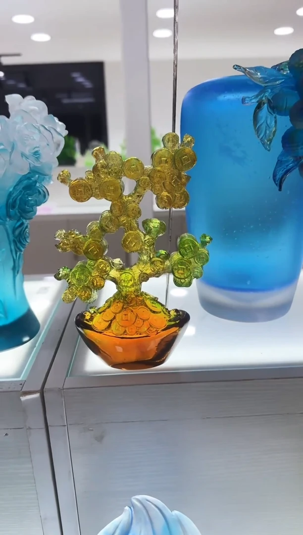手工艺品琉璃古法琉璃发财树