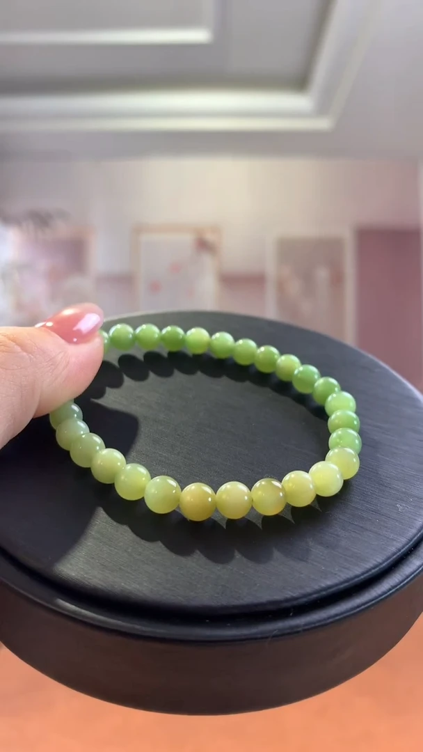 未镶嵌和田玉挂件且末黑羊洞6mm单圈（渐变）