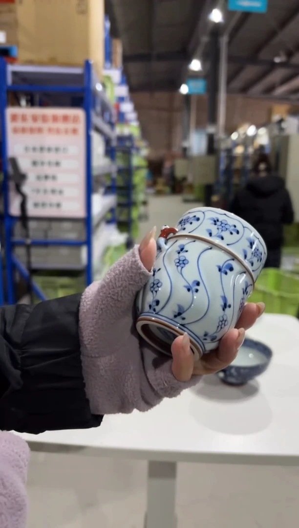 玻璃纸 割草花一閑人 彫コップ 小 割草花一閑人 彫コップ 小
