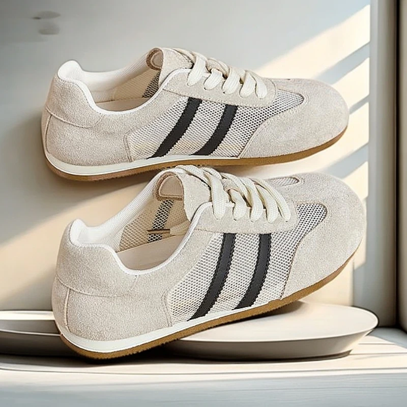 苏苏严选德训鞋女2025新款夏季复古休闲舒适轻便厚底运动鞋单网鞋