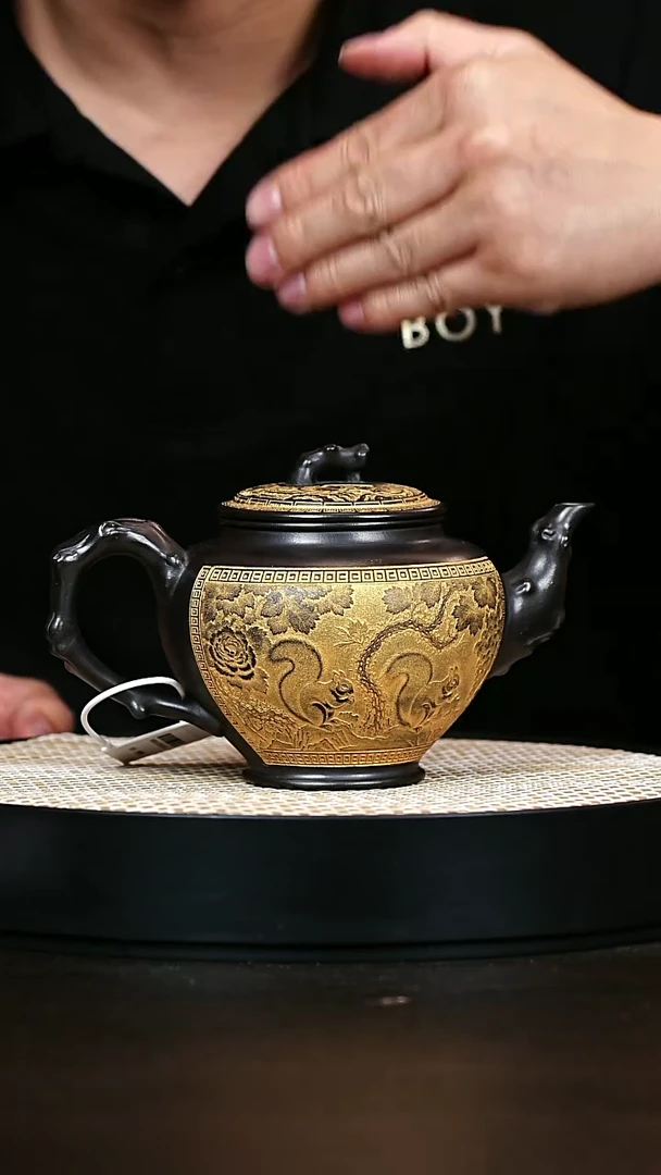 紫砂茶宠石黄梅报春