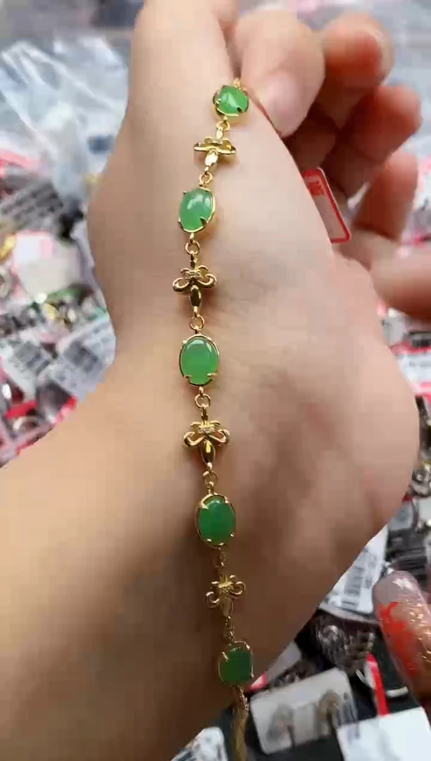 银S925镶嵌戒指翡翠天然A货缅甸翡翠