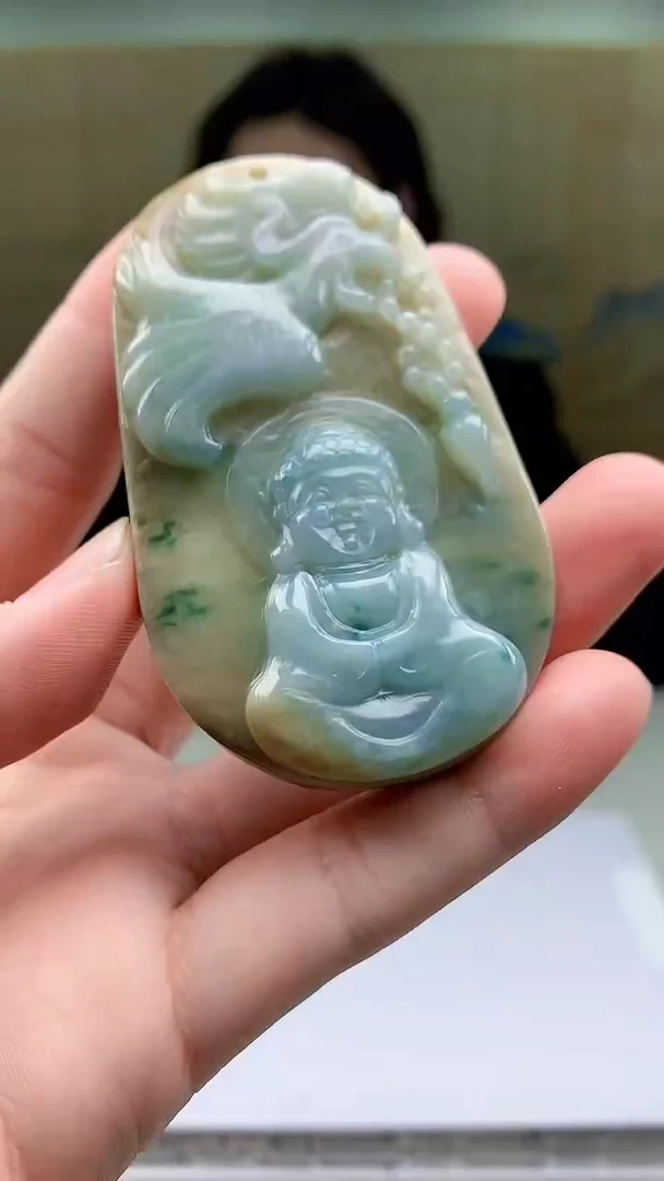 【闪购商品】定制翡翠未镶嵌4829bb-毛货挂件70