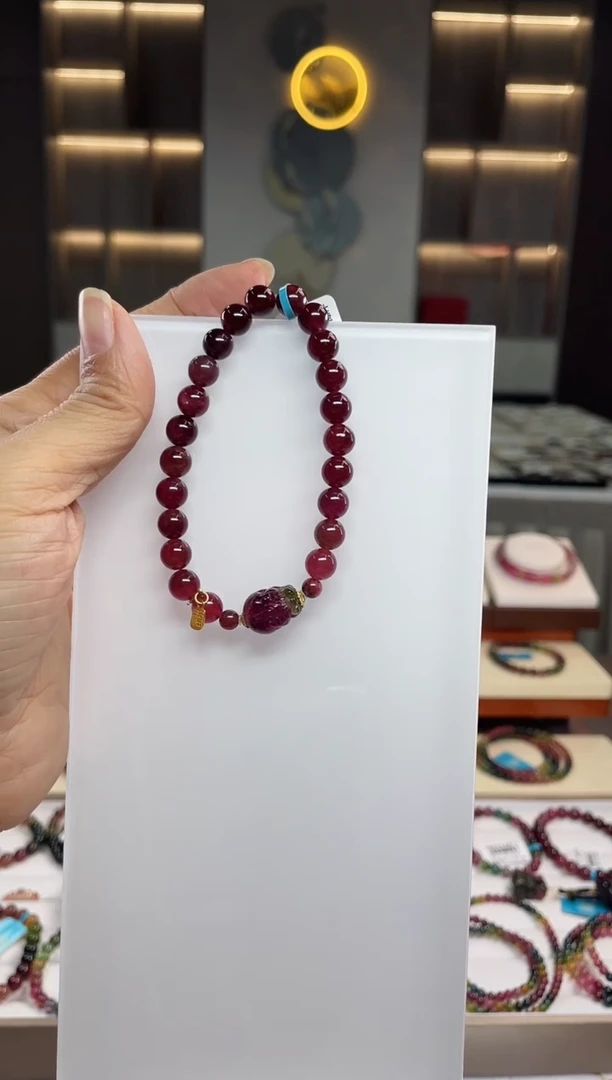 单圈手串未镶嵌碧玺（多样性发一条）Q