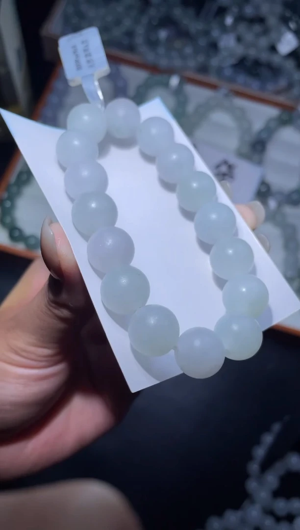 【闪购商品】定制翡翠未镶嵌天然缅甸A货翡翠手串34尺寸12+