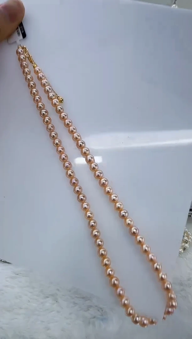 未镶嵌淡水珍珠DA淡水珍珠项链5-6  y529