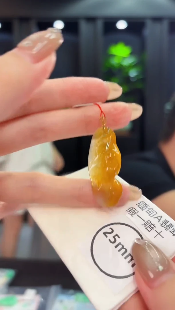 翡翠18K金镶嵌颈饰 缅料A货/支持复检/一件