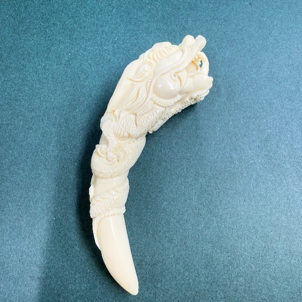 DK1013天然猛犸牙雕刻牙尖 支持鉴定 假一罚四