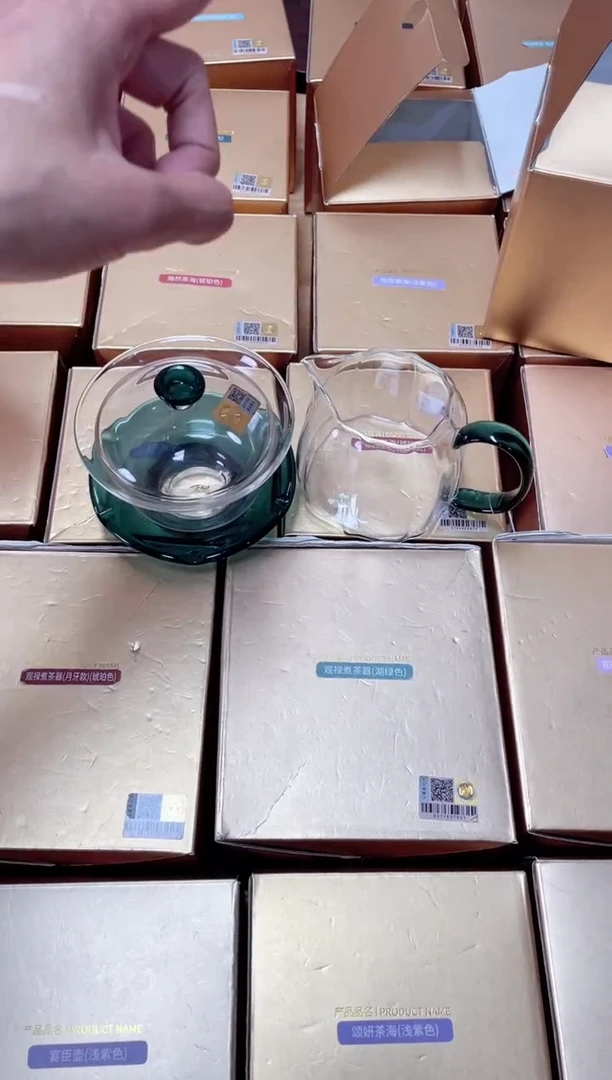 禅语盖碗墨绿色+倾妍墨绿色