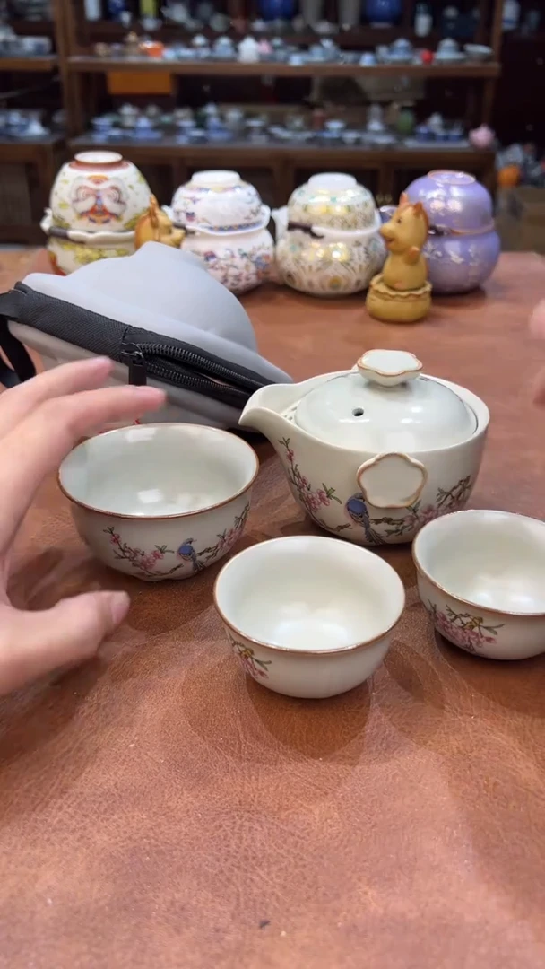 真的很便宜会开片的旅行茶具