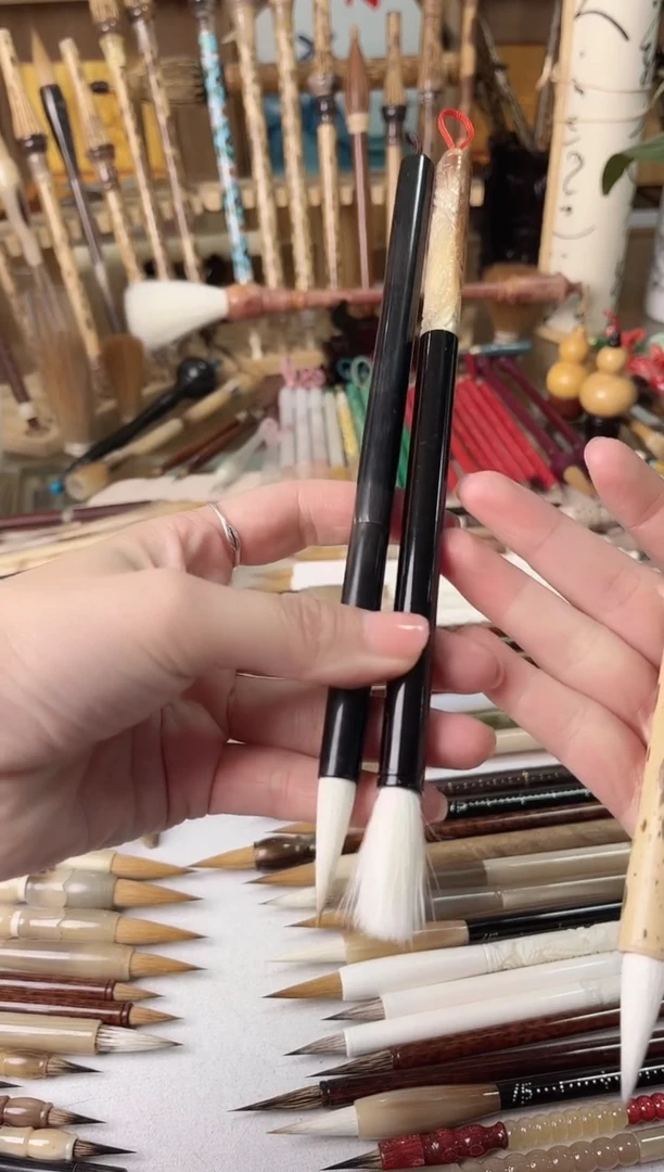 面****哈【清水试笔，拒绝蘸墨】墨琳笔庄毛笔2支