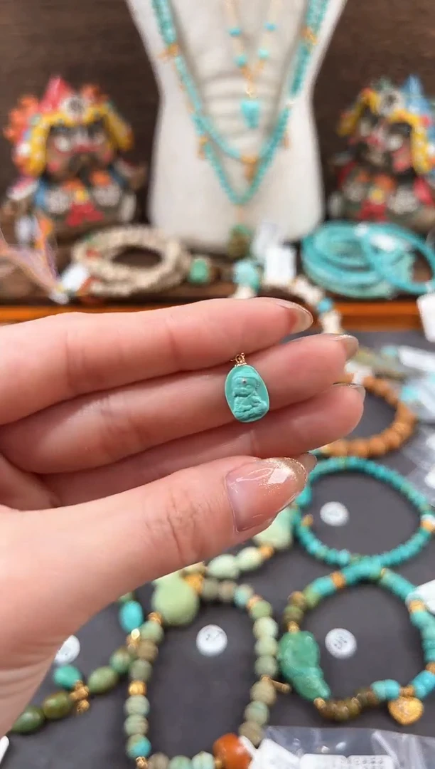 【闪购商品】绿松石提溜18K金镶嵌绿松石提溜