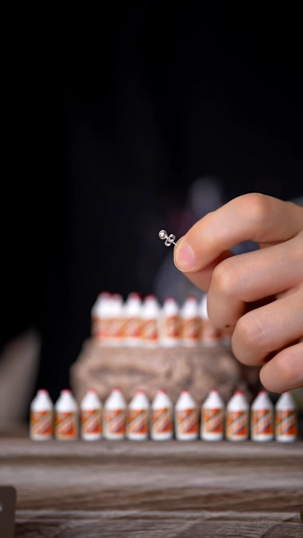 刺绣黔东南苗族刺绣银豆豆耳钉