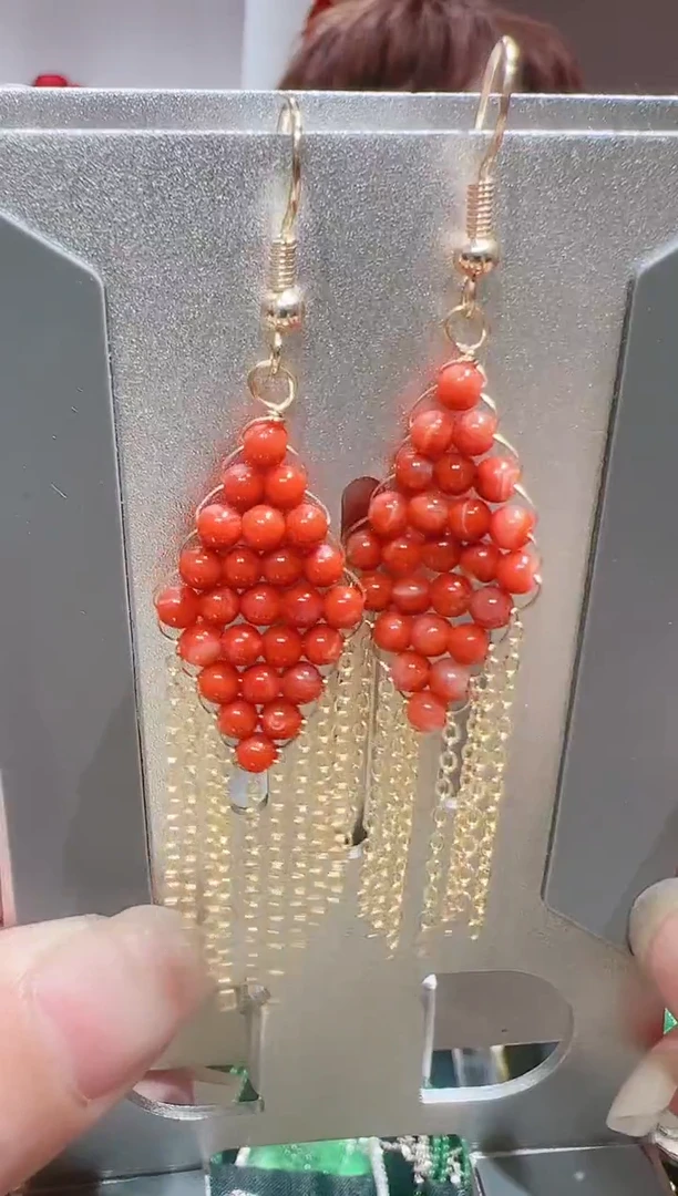 【闪购商品】南红玛瑙耳饰合金202521116