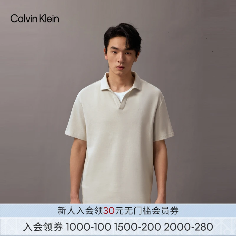 CK Jeans25春秋男士休闲通勤POLO针织T恤