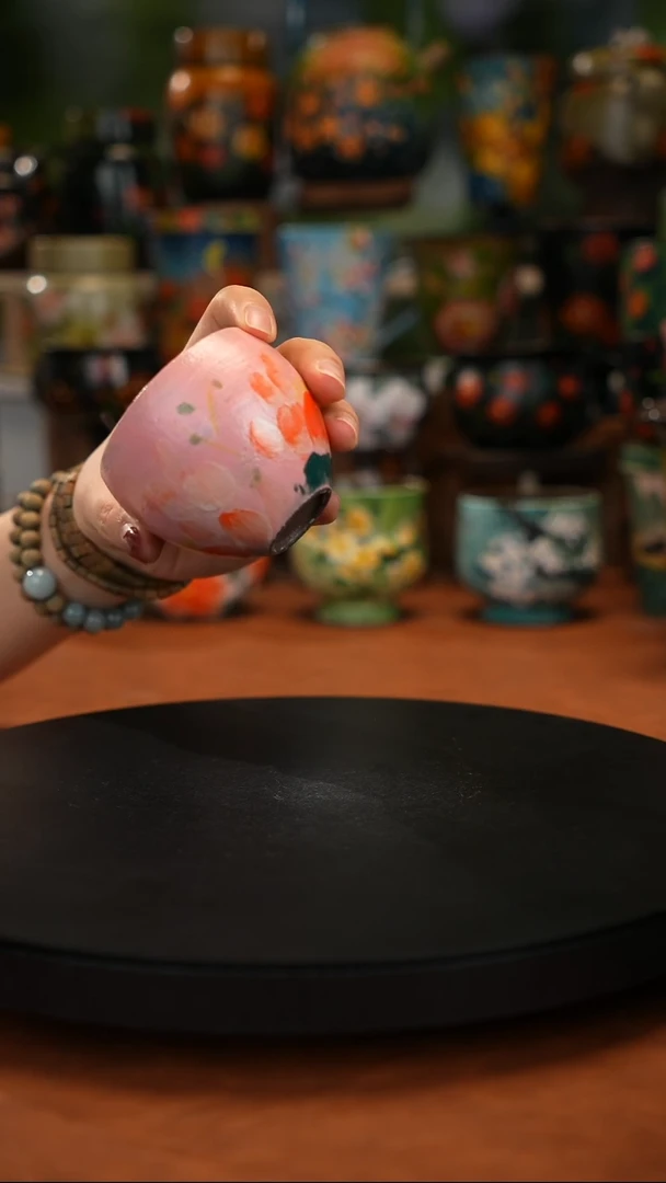 紫砂油画手绘釉 下彩