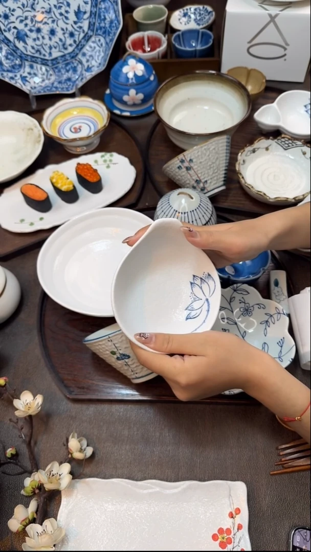 瓷(雪莲)新品上新手把碗