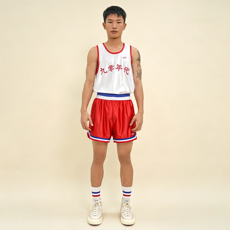 NICEID NICE复古90年代夏季篮球背心训练服坎肩无袖宽松运动球服