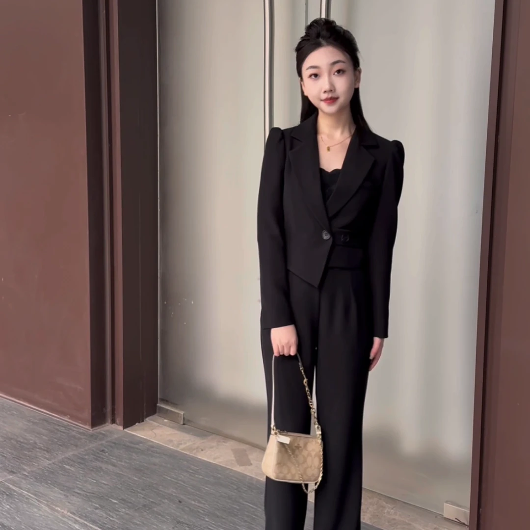 【梦露】琳琳小个子春装2025新品女装时尚简约品质感职业范两件套