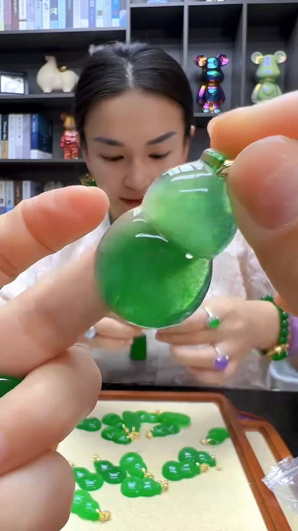 翡翠14K金镶嵌颈饰丹丹diy劲饰