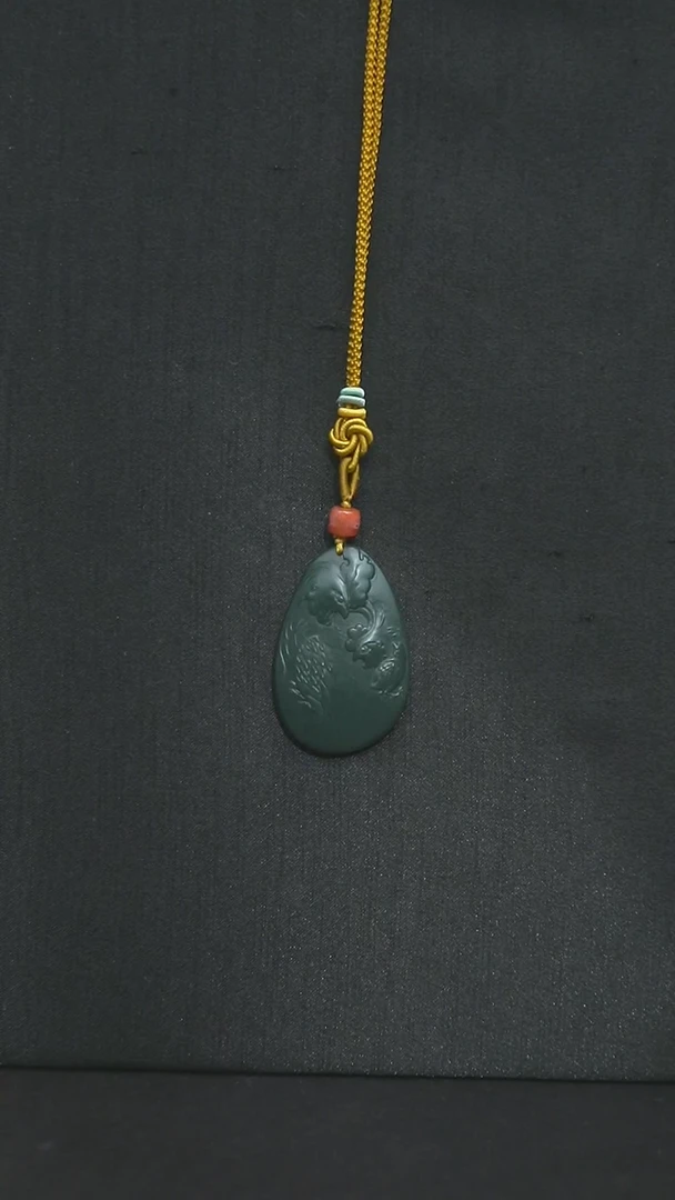 和田玉（青玉）未镶嵌颈饰哦***6鸡21.2克