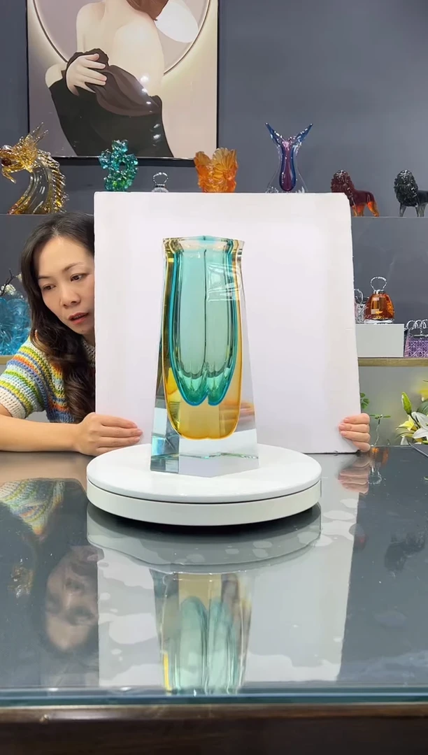 手工艺品琉璃 水晶琉璃花瓶1个