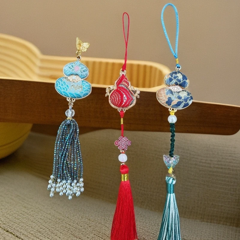 宋锦diy挂件流苏款