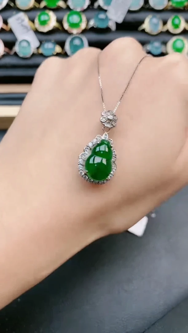翡翠戒指银S925镶嵌111111