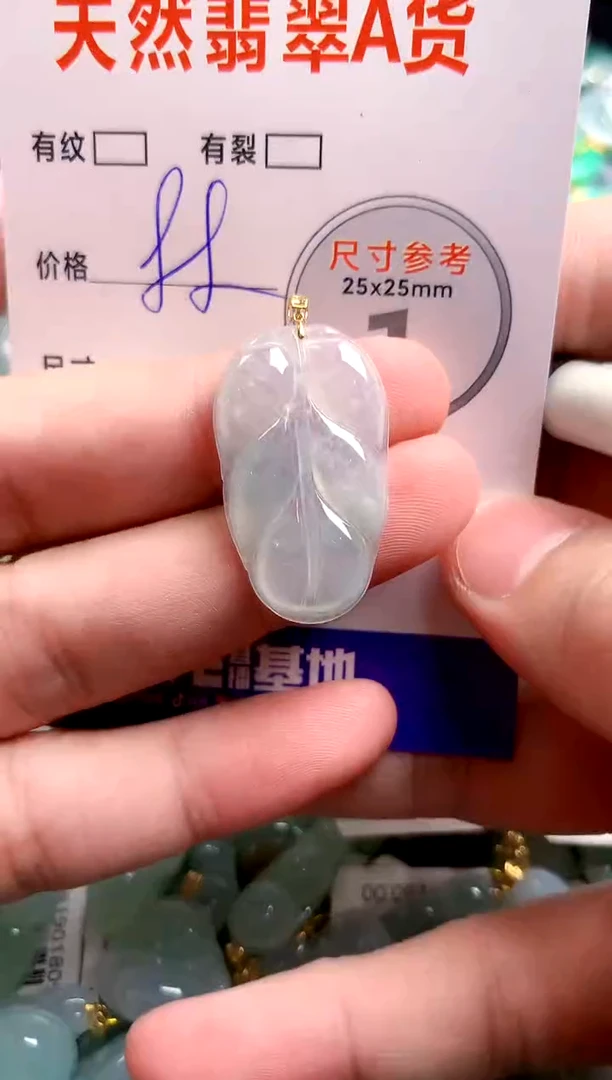 翡翠18K金镶嵌颈饰24000713