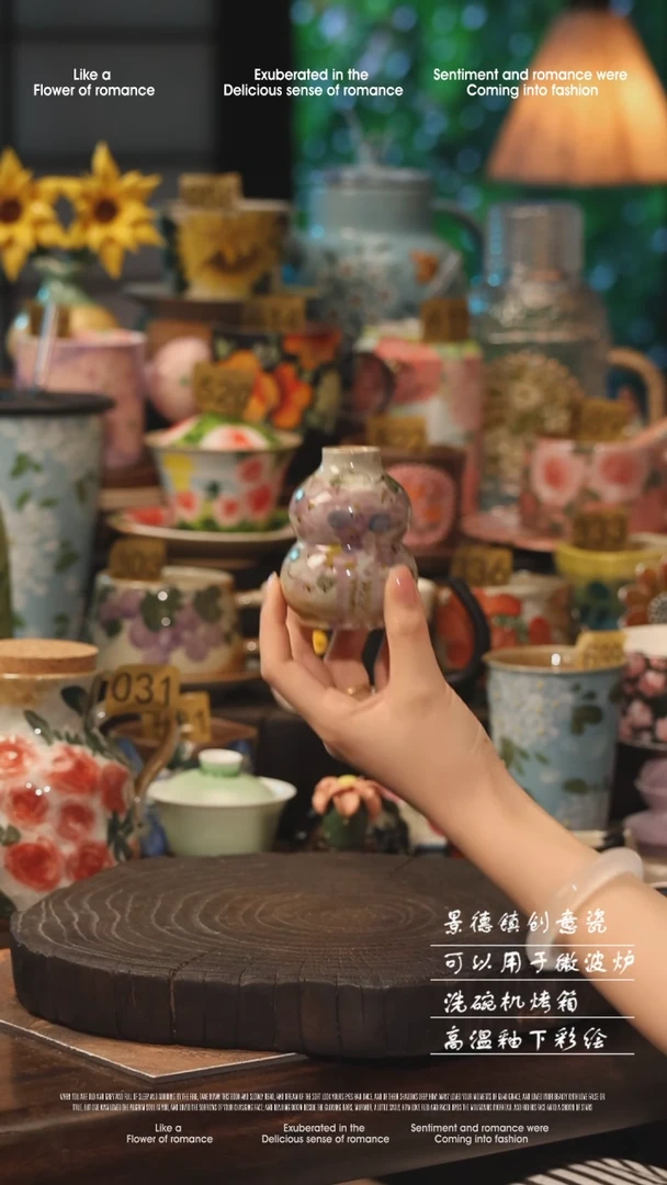 陶瓷景德镇高温釉下彩手工手绘款式