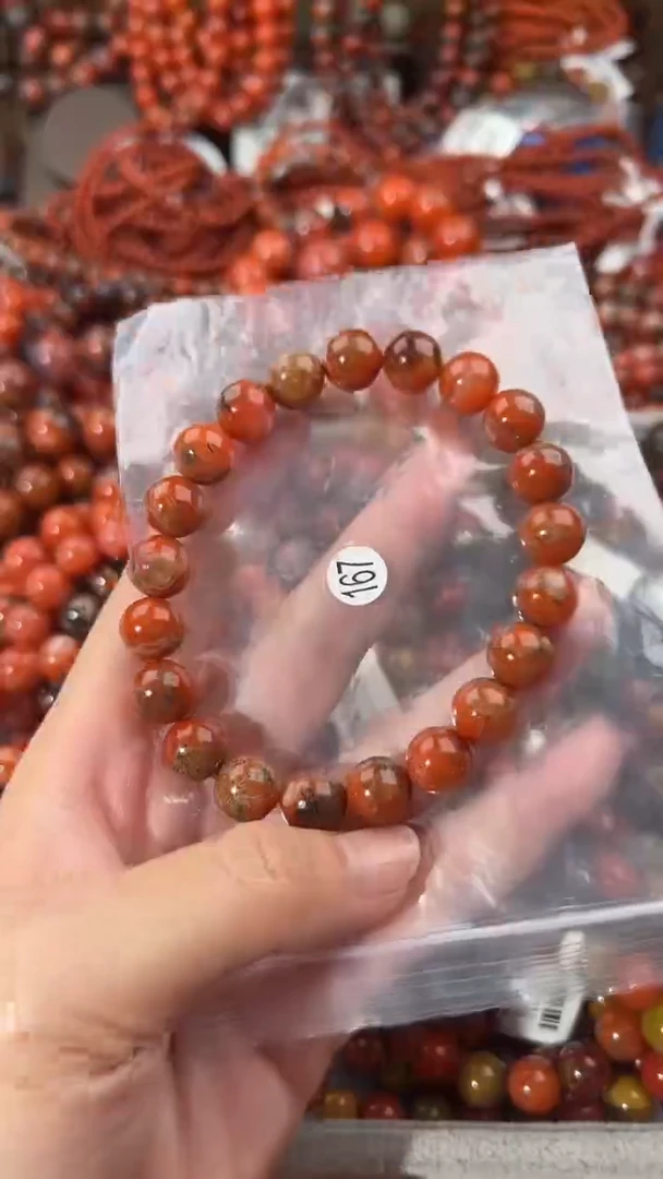 南红玛瑙手串未镶嵌10+
