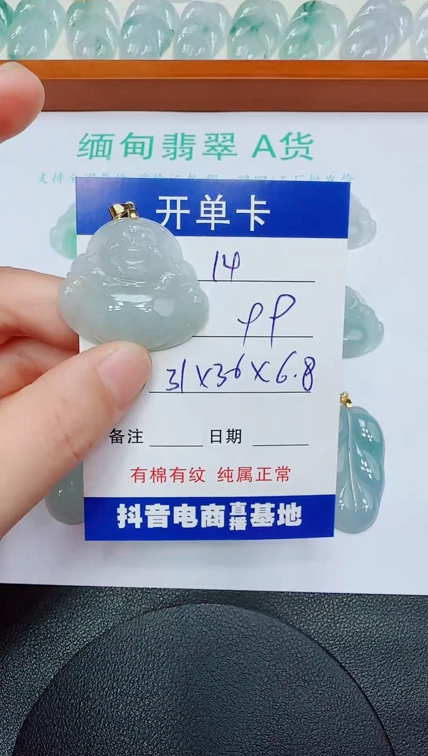 翡翠未镶嵌吊坠(赠链)14