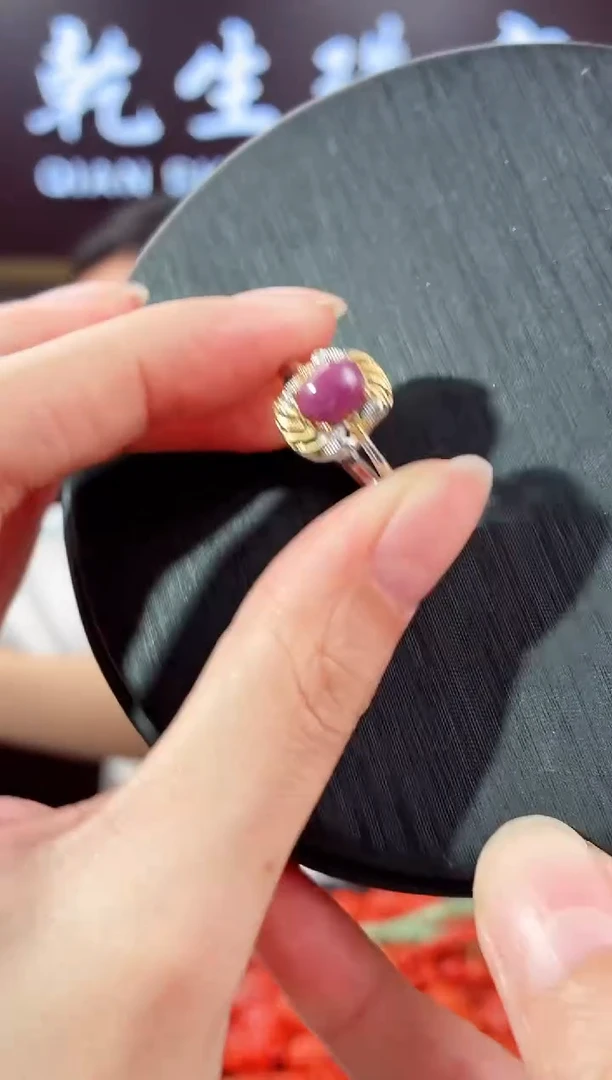 银S925镶嵌戒指红宝石920多样性发其一