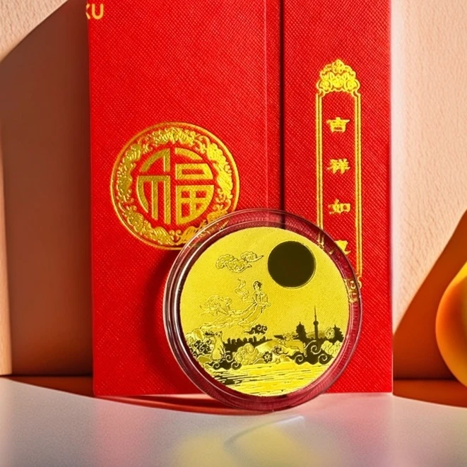 黄 金999 否极泰来时来运转52g中秋节日纪念配件FY