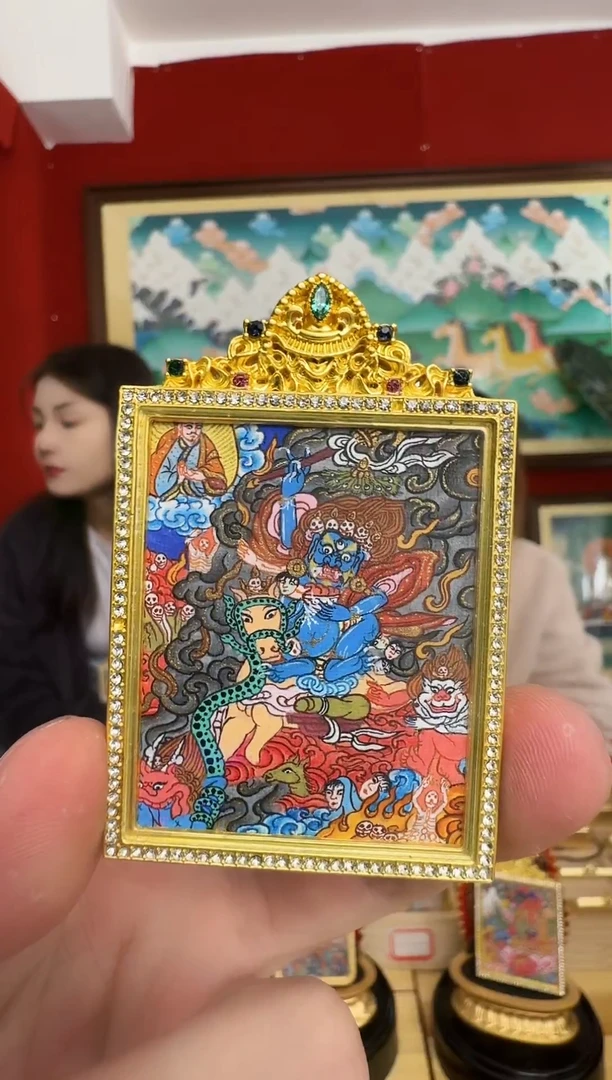 吊坠吉妈妈-热贡纯手绘
