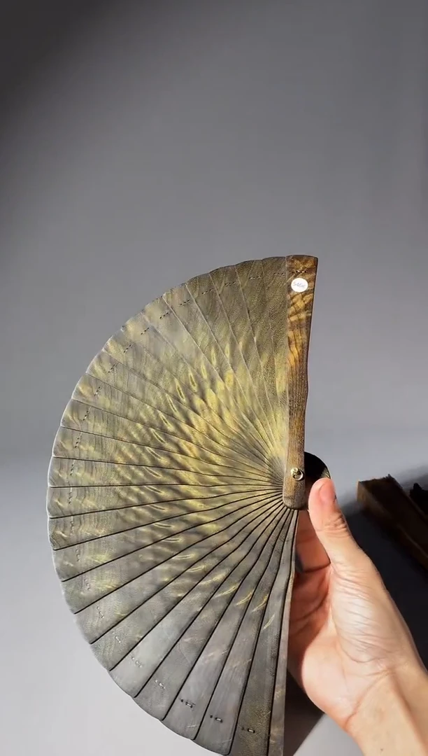 其他楠木（金丝楠）C****鱼546号18cm乌木金丝楠小叶桢楠扇子