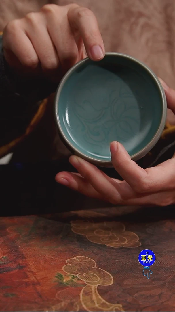 摆件瓷瑕品清凉寺原矿釉刻花普洱杯