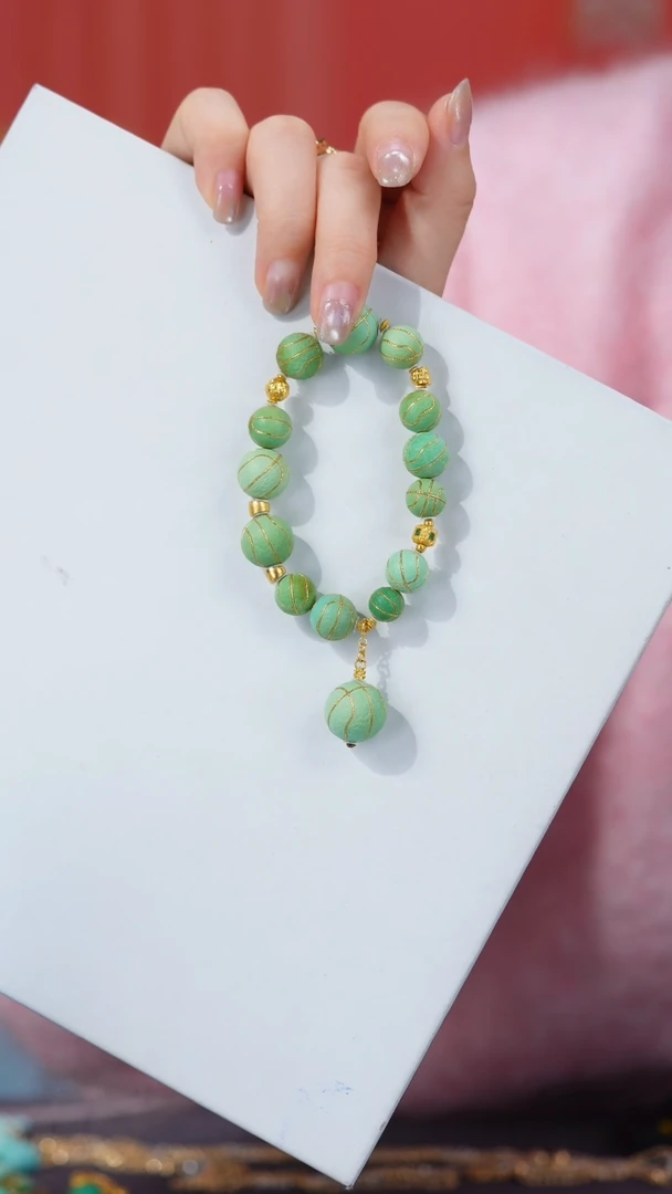 【闪购商品】绿松石手链18K金镶嵌1