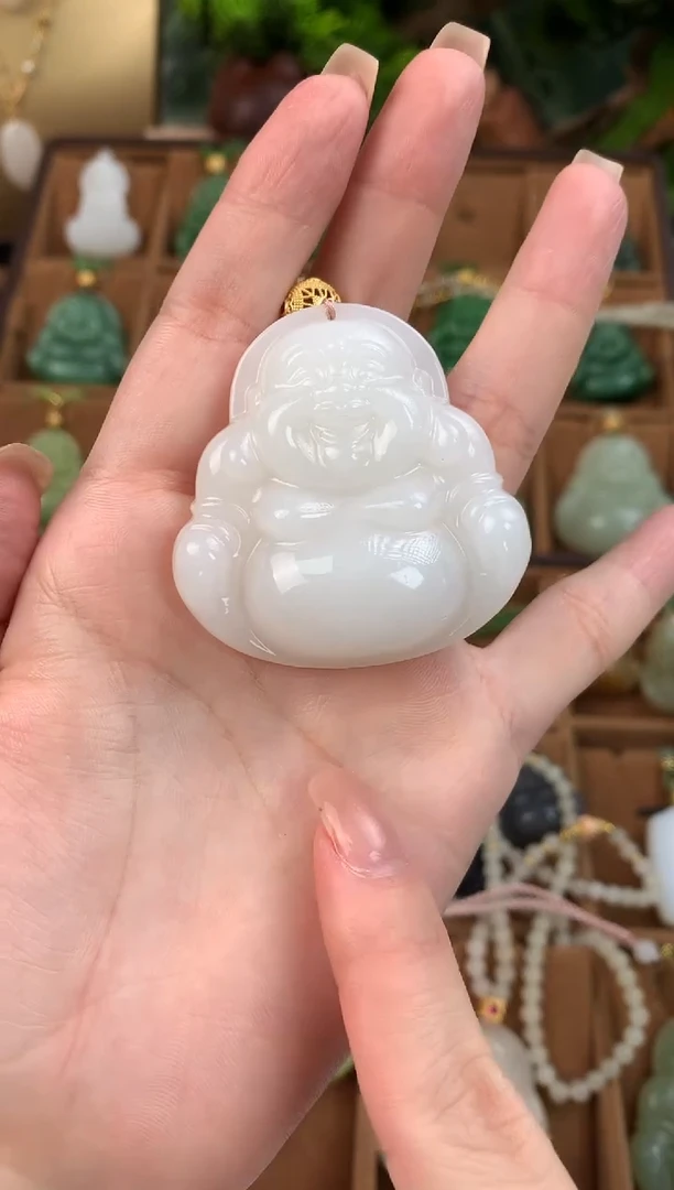 颈饰未镶嵌和田玉吊坠50mm左右