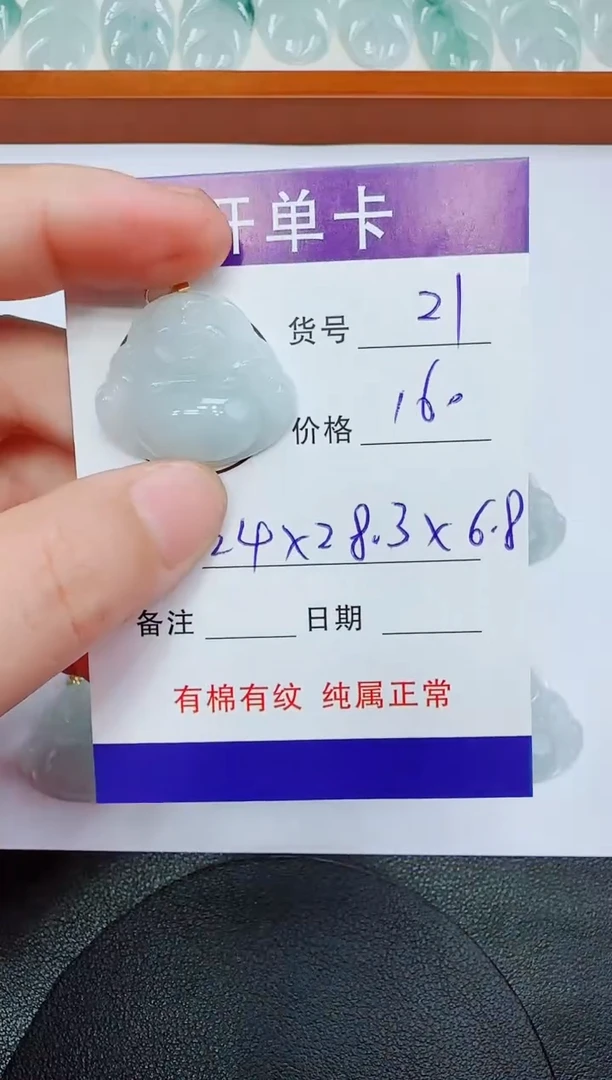翡翠未镶嵌吊坠(赠链)21