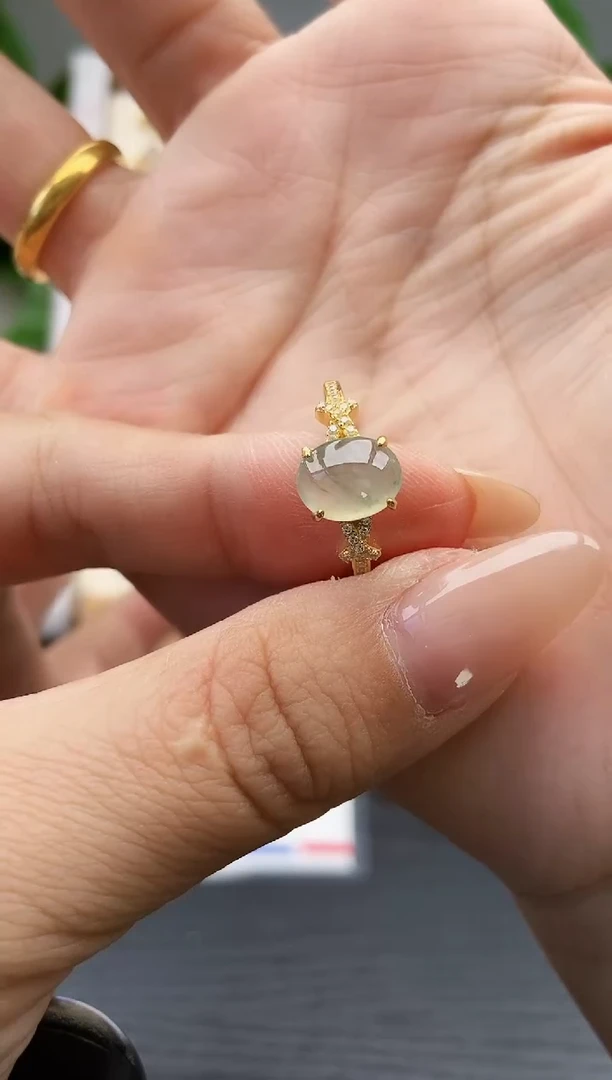 银S925镶嵌戒指翡翠12