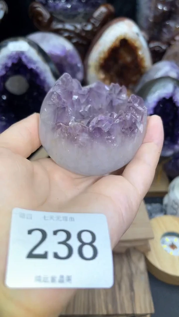 笔搁未镶嵌紫晶238号龙蛋