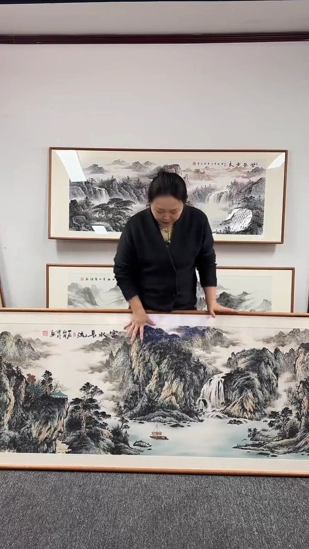 【闪购商品】国画富水长流210*80周亮珍