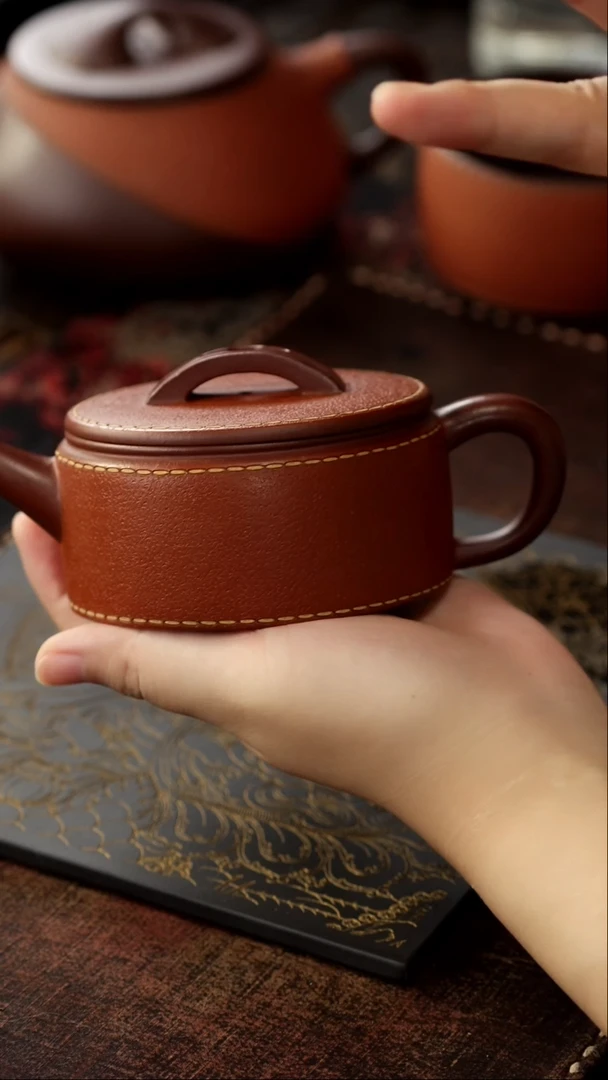 茶杯紫砂非遗茶器-皮革汉瓦