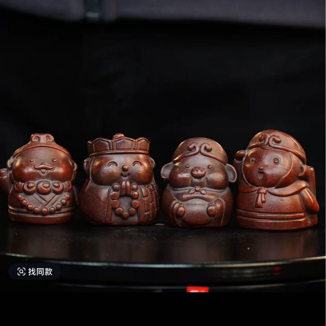 西行四人组 宜兴紫砂摆件