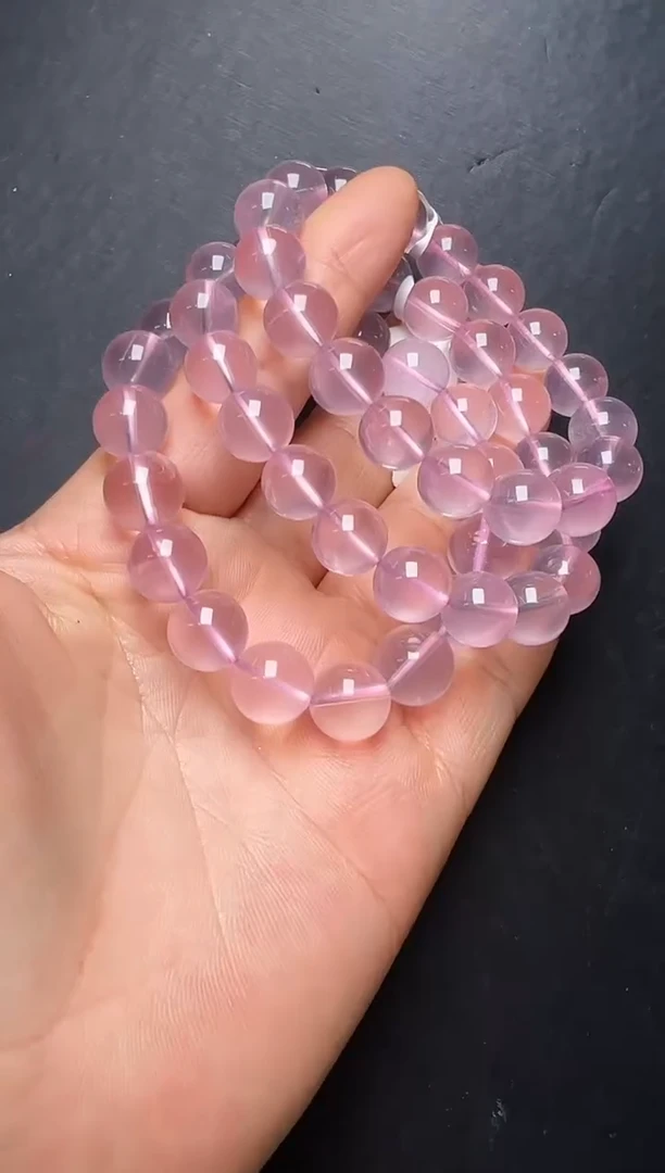 未镶嵌手串水晶粉水晶手串11m 多样性发一M52041X