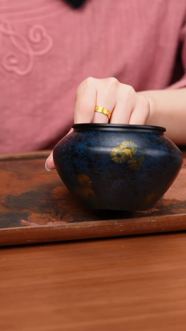 【闪购商品】老铁漆器建水/蝉翼纹蓝金